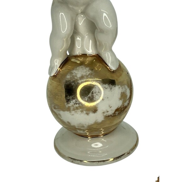 Vintage Discus Disc Throwing Figurine Baby Atlas Germany Statue Trophy Rare - Picture 11 of 14